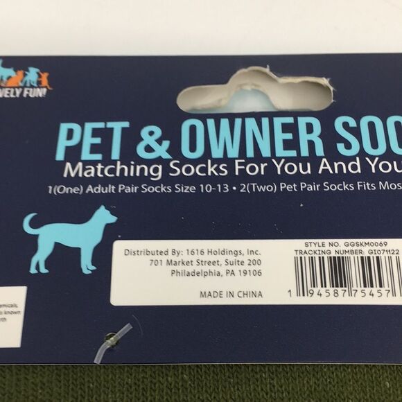 Pawsitively Fun Pet and Owner Socks Best Buds Adult Sz 10-13 Pet Sz Small Breed - Picture 9 of 14